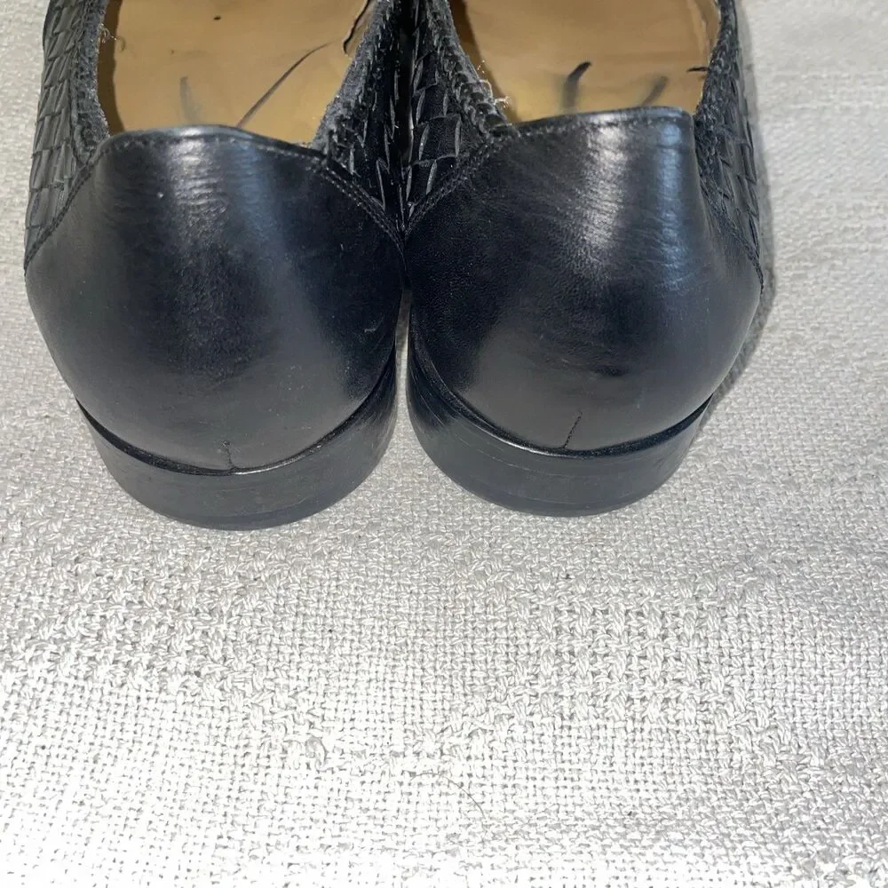 Cole Haan Men’s Dress Loafers Size 11 M Black Leather Weave Business Formal City